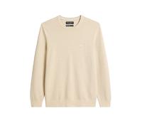Marc O'Polo Pullover Herren Slim Fit Rundhals Baumwolle beige, L