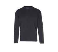 Rundhalspullover MARC O'POLO "aus zertifizierter Bio-Baumwolle", Damen, Gr. L, schwarz navy, Obermaterial: 100% Baumwolle, unifarben, Rundhals, Pullover Rundhalspullover (30336047-L) schwarz navy