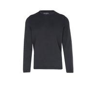 Rundhalspullover MARC O'POLO "aus zertifizierter Bio-Baumwolle", Damen, Gr. M, schwarz navy, Obermaterial: 100% Baumwolle, unifarben, Rundhals, Pullover Rundhalspullover (30336047-M) schwarz navy