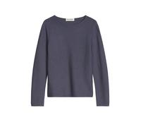 Strickpullover MARC O'POLO "aus softem Organic Cotton", Damen, Gr. XL, stormy sky, Obermaterial: 100% Baumwolle, unifarben, U-Boot-Ausschnitt, Pullover Strickpullover (29882944-XL) stormy sky