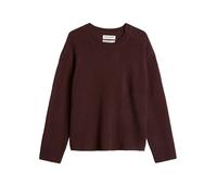 Strickpullover MARC O'POLO "aus flauschiger Lambswool", Damen, Gr. L, schwarz cherry, Obermaterial: 100% Schurwolle, unifarben, Rundhals, Pullover Strickpullover (43339805-L) schwarz cherry