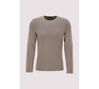 Rundhalspullover MARC O'POLO "aus zertifizierter Bio-Baumwolle", Herren, Gr. XXL, beige (frozen taupe), Obermaterial: 100% Baumwolle, unifarben, Rundhals, Pullover Rundhalspullover (71042321-XXL) froz