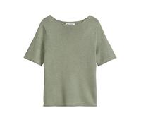 Strickpullover MARC O'POLO "aus Organic-Cotton-Leinen-Mix", Damen, Gr. S, fresh sage, Obermaterial: 52% Baumwolle, 48% Leinen, unifarben, Rundhals, Pullover Strickpullover (54713147-S) fresh sage