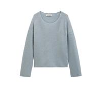 Strickpullover MARC O'POLO "aus weichem Schurwolle-Mix", Damen, Gr. XL, grau (glacial blau), Obermaterial: 80% Wolle, 20% Polyamid, unifarben, U-Boot-Ausschnitt, Pullover Strickpullover (87851135-XL) 