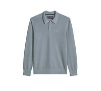 Langarm-Poloshirt MARC O'POLO "aus reiner Bio-Baumwolle", Herren, Gr. XXL, blau (schwarz pepper), Obermaterial: 100% Baumwolle, unifarben, regular fit, Rippbündchen, Shirts (82061837-XXL) schwarz pepp