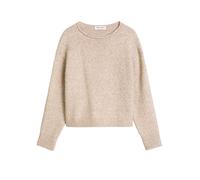 Strickpullover MARC O'POLO "aus kuscheligem Organic Cotton-Alpakawolle-Mix", Damen, Gr. M, beige (light braun), Obermaterial: 38% Baumwolle, 23% Polyester, 19% Alpaka, 19% Wolle (Schafwolle), 1% Elast