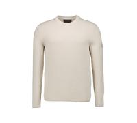 Rundhalspullover MARC O'POLO, Herren, Gr. M, grau (gray silk), Strick, Obermaterial: 100% Baumwolle, casual, regular fit, Rundhals, Langarm Bündchen, Pullover, mit modischer Struktur (84880615-M) gray