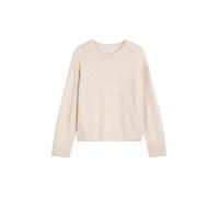 Marc O'Polo Damen Strickpullover aus Wollmix – Longsleeve, Rundhals – Stein M