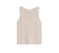 Kurzarmpullover MARC O'POLO "aus Organic Cotton-Leinen-Mix", Damen, Gr. M, grau silk, Obermaterial: 52% Baumwolle, 48% Leinen, unifarben, Rundhals, Pullover (57088604-M) grau silk