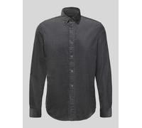 Marc O'Polo Hemd Herren Regular Fit Langarm Cord grau, XL