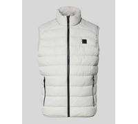 Marc O'Polo Regular Fit Steppweste mit Logo-Patch in Hellgrau, Größe XXL