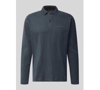 Langarm-Poloshirt MARC O'POLO "aus schwerem Bio-Baumwoll-Jersey", Herren, Gr. 3XL, peppercorn grau, Obermaterial: 100% Baumwolle, unifarben, relaxed fit, elastischer Bund, Shirts (13436645-XXXL) peppe