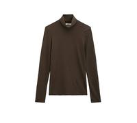 Langarmshirt MARC O'POLO "aus TENCEL™ Modal-Stretch", Damen, Gr. M, braun (burnt coffee), Obermaterial: 95% Modal, 5% Elasthan, unifarben, Basic, slim fit, normaler Saum, Shirts Langarmshirt (68347832