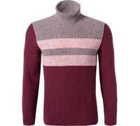 Marc O'Polo Rollkragenpullover Herren Slim Fit rot gestreift, 3XL