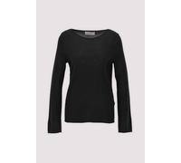 Marc O'Polo Damen Strickpullover - Knit Pullover, Merinowolle, Feinstrick, U-Boot-Ausschnitt, Slim Fit Schwarz / XS XS Schwarz