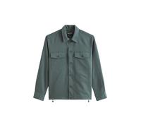 Kurzjacke MARC O'POLO "aus glatter Bio-Baumwoll-Qualität", Herren, Gr. L, skipping stone, Obermaterial: 99% Baumwolle, 1% Elasthan, unifarben, regular fit, Doppelmanschette, Jacken Kurzjacke (58734868