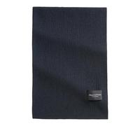 Schal MARC O'POLO "aus Bio-Baumwoll-Schafwoll-Mix", Damen, dunkelblau, Obermaterial: 68% Baumwolle, 17% Schurwolle, 8% Polyamid, 7% Polyester, gemustert, Modetücher Schal (27100822-0) dunkelblau