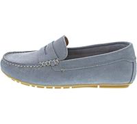 Mokassin MARC O'POLO "aus Velours-Rindleder", Damen, Gr. 38, high sky, Obermaterial: 100% Leder (Rind), unifarben, Schuhe Mokassin (16860543-38) high sky