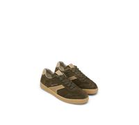 Sneaker MARC O'POLO "aus softem Veloursleder", Herren, Gr. 44, schwarz mossy olive, schwarz cashmere, Obermaterial: 100% Leder (Rind), unifarben, Schuhe (78213233-44) schwarz mossy olive, schwarz cash
