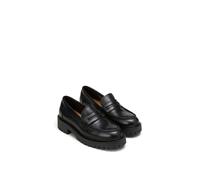 Loafer MARC O'POLO "mit robuster Profil-Laufsohle", Damen, Gr. 37, schwarz, Obermaterial: 100% Leder (Rind), unifarben, Schuhe Loafer (83548029-37) schwarz