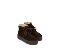 Stiefelette MARC O'POLO "mit flauschigem Warmfutter", Damen, Gr. 37, schwarz earth, Obermaterial: 100% Leder (Rind), unifarben, Schuhe (42100460-37) schwarz earth
