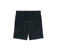 Shorts MARC O'POLO "aus reiner Bio-Baumwolle", Herren, Gr. L, Normalgrößen, schwarz navy, Obermaterial: 100% Baumwolle, unifarben, regular fit kurz, Hosen Shorts (12386605-L) schwarz navy