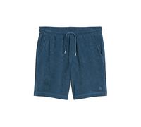 Shorts MARC O'POLO "aus reiner Bio-Baumwolle", Herren, Gr. M, Normalgrößen, stormy blau, Obermaterial: 100% Baumwolle, unifarben, regular fit kurz, Hosen Shorts (88290446-M) stormy blau