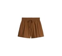 Shorts MARC O'POLO DENIM "aus Papertouch-Popeline", Damen, Gr. XS, Normalgrößen, umbra braun, Obermaterial: 100% Baumwolle, unifarben, relaxed fit kurz, Hosen Shorts (61586561-XS) umbra braun