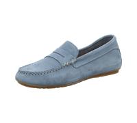 Mokassin MARC O'POLO "aus Velours-Rindleder", Damen, Gr. 41, high sky, Obermaterial: 100% Leder (Rind), unifarben, Schuhe Mokassin (16860543-41) high sky