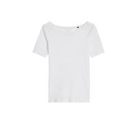 Marc O'Polo Slub-Jersey-T-Shirt regular | mit U-Boot-Ausschnitt weiß, M