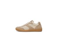 Sneaker MARC O'POLO "aus edlem Rindleder mit Häkeleinsätzen", Damen, Gr. 42, dusty sand, Obermaterial: 50% Leder, 25% Baumwolle, 25% Polyester, unifarben, Schuhe Sneaker (37130109-42) dusty sand