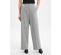 Chinohose MARC O'POLO "aus softem Flanel", Damen, Gr. 40, Normalgrößen, grau granite melange, Obermaterial: 63% Polyester, 34% Viskose, 3% Elasthan, unifarben, casual, relaxed fit lang, Hosen (9956743