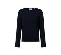 Rundhalspullover MARC O'POLO "aus softem Baumwoll-Garn", Damen, Gr. XS, blau (tiefblau sea), Obermaterial: 100% Baumwolle, unifarben, casual, Rundhals, Langarm, Pullover (44327821-XS) tiefblau sea