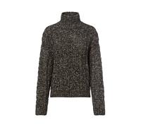 Strickpullover MARC O'POLO, Damen, Gr. S, night grau melange, Strick, Obermaterial: 44% Alpaka, 32% Baumwolle, 13% Schurwolle, 11% Polyamid, casual, oversize normal, hoch geschlossener Ausschnitt, Lan