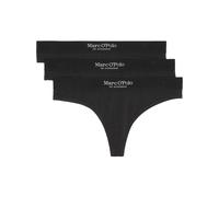 Marc O´Polo Women's Essentials 3-Pack String Thong Panties, Black, Extra Small