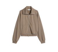 Sweatjacke MARC O'POLO "mit recycelter Baumwolle", Damen, Gr. S, stone taupe, Obermaterial: 100% Baumwolle, unifarben, oversize, Sweatjacken Sweatjacke (64625256-S) stone taupe