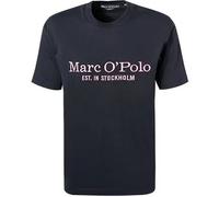 Marc O'Polo T-Shirt Herren Regular Fit Kurzarm Rundhals Baumwolle blau, XL