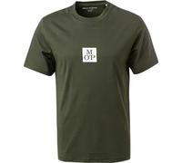Marc O'Polo T-Shirt Herren Regular Fit Kurzarm Rundhals Baumwolle grün, XL