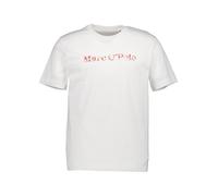 Marc O'Polo Herren T-Shirt aus Bio-Baumwolle Relaxed Fit, Cremefarben (Egg White), XL