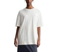 T-Shirt MARC O'POLO DENIM, Damen, Gr. XS, silky weiß, Jersey, Obermaterial: 100% Baumwolle, oversize normal, Rundhals, Shirts T-Shirt, oversized aus Heavy Jersey, großer Rückenprint (73844066-XS) silk
