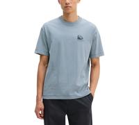 T-Shirt MARC O'POLO "mit großem Rückenprint", Herren, Gr. M, schwarz pepper, Obermaterial: 100% Baumwolle, unifarben, Basic, oversize, Rundhals, normaler Saum, Shirts T-Shirt (22061013-M) schwarz pepp