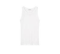 Marc OߴPolo Damen Tanktop aus Bio-Baumwolle mit hohem Rundhalsausschnitt, Weiß (White), M