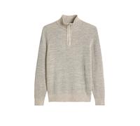 Troyer MARC O'POLO "aus Bio-Baumwoll-Schurwoll-Mix", Herren, Gr. S, beige (light beige), Obermaterial: 68% Baumwolle, 17% Schurwolle, 8% Polyamid, 7% Polyester, unifarben, Pullover Troyer (15069239-S)