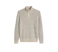 Troyer MARC O'POLO "aus Bio-Baumwoll-Schurwoll-Mix", Herren, Gr. XXL, beige (light beige), Obermaterial: 68% Baumwolle, 17% Schurwolle, 8% Polyamid, 7% Polyester, unifarben, Pullover Troyer (15069239-