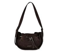 Marc O'Polo Schultertasche small aus weichem Veloursleder dunkelbraun, OSO