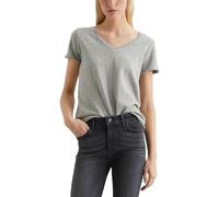 Marc O'Polo Denim Damen B41238551135 Damen T Shirt mit V Ausschnitt bequemes Oberteil aus Bio Baumwolle urbanes Kurzarmshirt f r Fraue, Grau (903), L EU