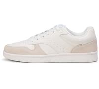 Sneaker MARC O'POLO "aus hochwertigem Rindleder", Herren, Gr. 43, sanftes weiß, Obermaterial: 100% Leder, unifarben, Schuhe Sneaker (20773525-43) sanftes weiß