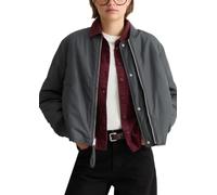 Outdoorjacke MARC O'POLO DENIM "aus recyceltem Polyester", Damen, Gr. S, light graphite, Obermaterial: 100% Polyester. Futter: 100% Polyester, unifarben, regular fit, Rippbündchen, Jacken Outdoorjacke
