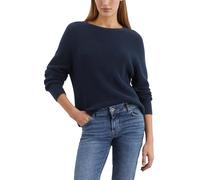 Rundhalspullover MARC O'POLO "aus Heavy-Weight-Organic-Cotton" Gr. XXL, blau Damen Pullover Rundhalspullover (21919758-XXL)