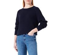 Rundhalspullover MARC O'POLO "aus Heavy-Weight-Organic-Cotton" Gr. XXS, blau Damen Pullover Rundhalspullover (21919758-XXS)
